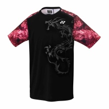 Yonex Badminton-Tshirt Crew Neck Graphic Dragon schwarz Herren